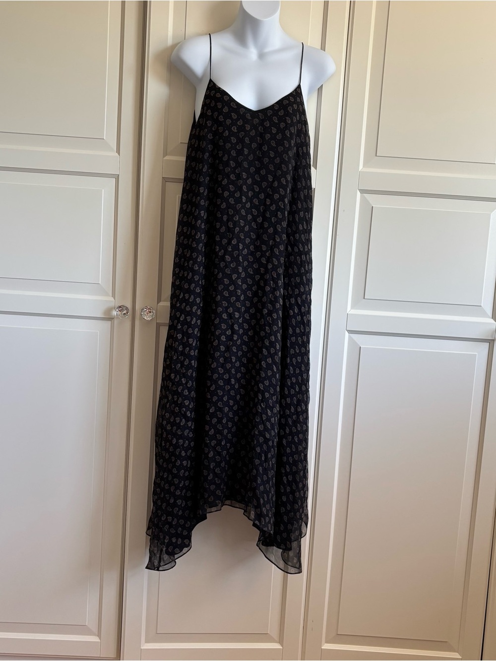 Dennis Merotto 100% Silk Black midi Dress Cocktail Formal, Quiet Luxury Size S - Picture 4 of 14